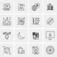 16 Universal Business Icons Vector Creative Icon Illustration to use in web and Mobile Related proje