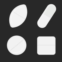 Set of different white flat isolated nat e tablets. Vector illustration