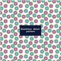 Seamless donut pattern in red and blue vector