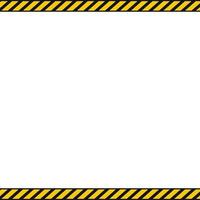 Caution safety banner. Black yellow white striped banner. Vector illustration on white background