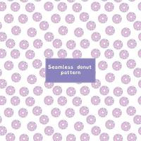 Seamless donut pattern in light pink vector