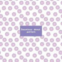 Seamless donut pattern in light pink vector