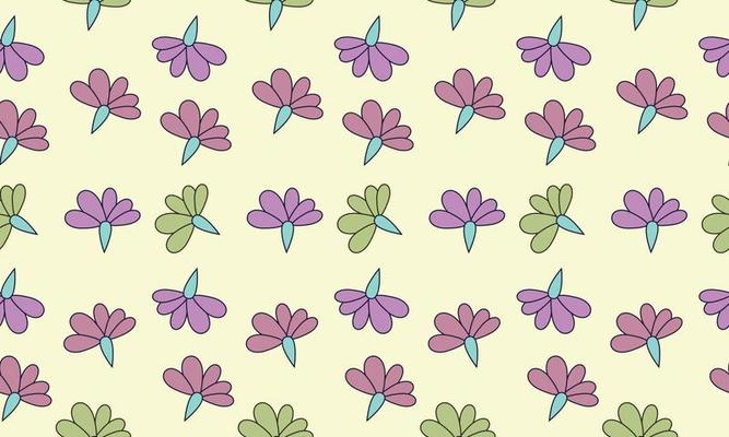 Seamless flower bud pattern