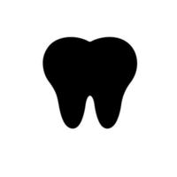 Silhouette Vector Flat Illustration of a tooth