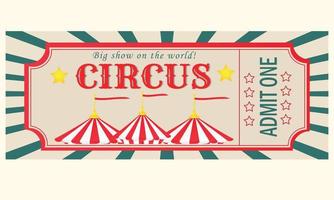 Circus ticket. Invitation to the circus. vector