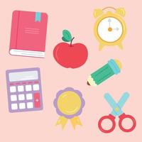 A set of school items. Back to School. Vector illustration