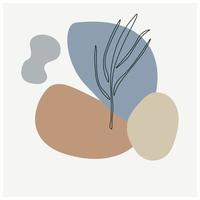 An abstract palm leaf element of nature. Organic leaf in light colours. vector