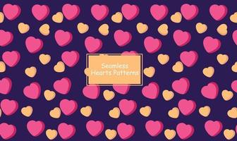 Seamless heart pattern in red and yellow vector