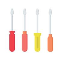 Screwdriver Tool Set. Vector illustration