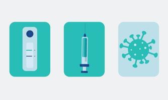 Covid-19 rules  tested vaccinated and recovered vector