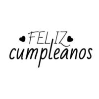 letras de cumpleaños en blanco y negro. vector