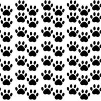 Seamless cat paw silhouette pattern vector