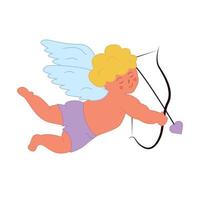 Cupid blond with an arrow vector