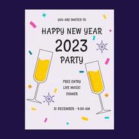 Invitation to a New Year's party. Vector illustration