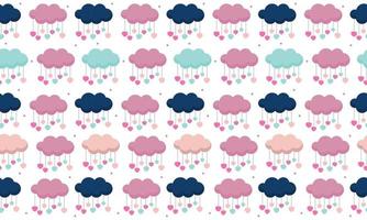 Seamless heart pattern, cloud vector