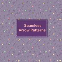 Seamless patterns with arrows on a dark background vector