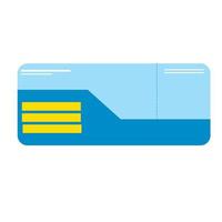 Boarding passes for air travel in blue. Vector illustration of the ticket