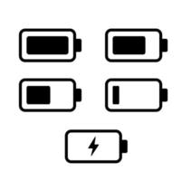 Battery charge. Level indicator. Fully charged in black and white vector