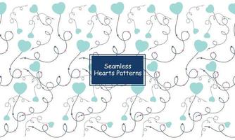 Seamless heart pattern on white background vector