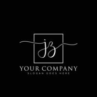 JZJZ Initial handwriting minimalist logo vector