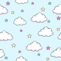 Vector pattern with clouds.