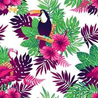 Tropical seamless pattern. vector