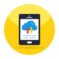 Perfect design icon of cloud data transfer vector