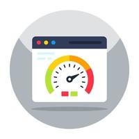 Vector design of web speed test, flat icon