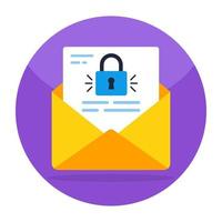 Modern design icon of secure mail vector