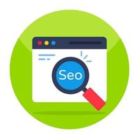 Editable design icon of search engine optimization vector