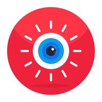 Editable design icon of eye vector