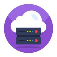 Modern design icon of cloud hosting vector