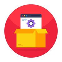 Modern design icon of parcel setting vector