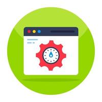 Vector design of web speed test, flat icon
