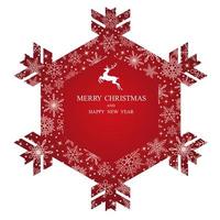 Christmas Vector Snowflake Shape Frame Illustration With Snowflake Patterns And Text Space Isolated On A White Background.