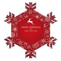 Christmas Vector Snowflake Shape Frame Illustration With Snowflake Patterns And Text Space Isolated On A White Background.