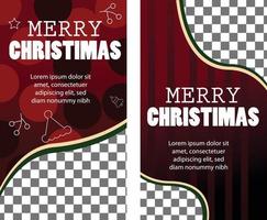 colección de paquete de banner de navidad de vector con bola de ilustración y para el día de navidad natal y feliz año nuevo saludo vacaciones de bienvenida