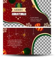 colección de paquete de banner de navidad de vector con bola de ilustración y para el día de navidad natal y feliz año nuevo saludo vacaciones de bienvenida