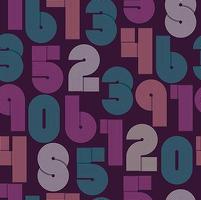 Seamless pattern of numbers vector