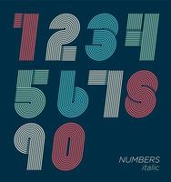 Retro fun numbers vector