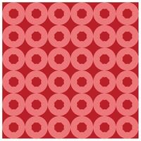 geometric background with regular circular donut pattern. Abstract wallpaper on a bright red background vector