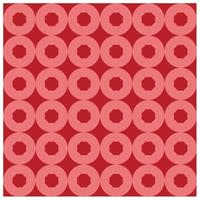 geometric background with regular circular donut pattern. Abstract wallpaper on a bright red background vector