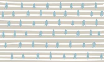 Trendy winter striped background with trees. Holiday greeting card. Modern concept design. vector