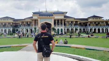 Medan, 2019  The view in front of Maimun Palace in North Sumatra photo