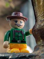 October 2022, Jakarta Indonesia, minifigure toy portrait photo with blur background