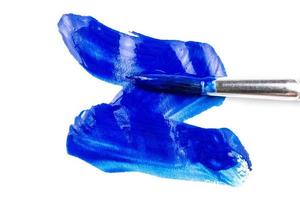 blue paint on white background