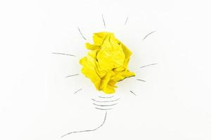 crumpled paper light bulb photo