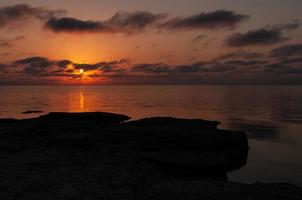 silhouette of the sea Crimea photo