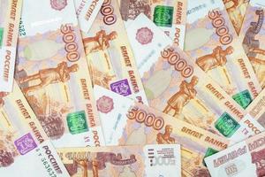 Russian money banknotes photo