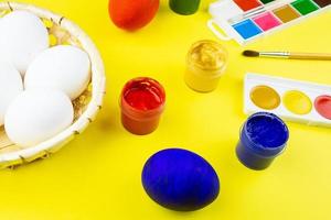 eggs and paint for Easter photo